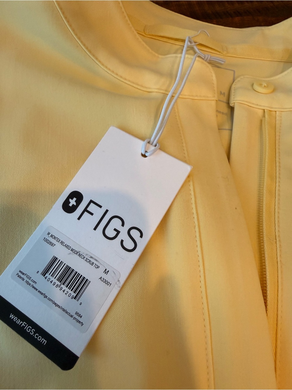 FIGS Butter Yellow 3 Piece Set Tops New with tags, Isabel bottoms NWOT - Picture 6 of 7